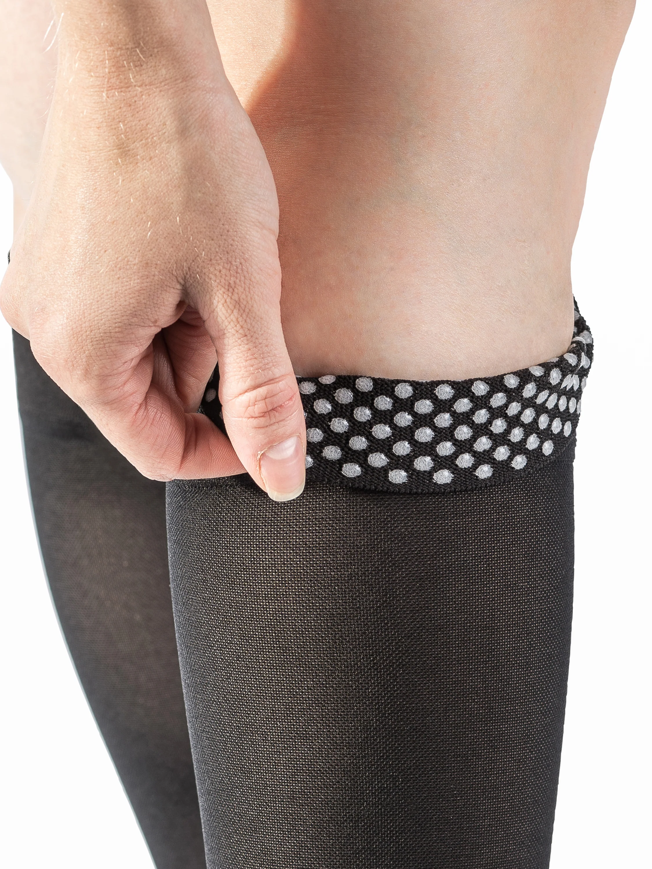 Women's Essential Opaque Calf Grip-Top - Image 4