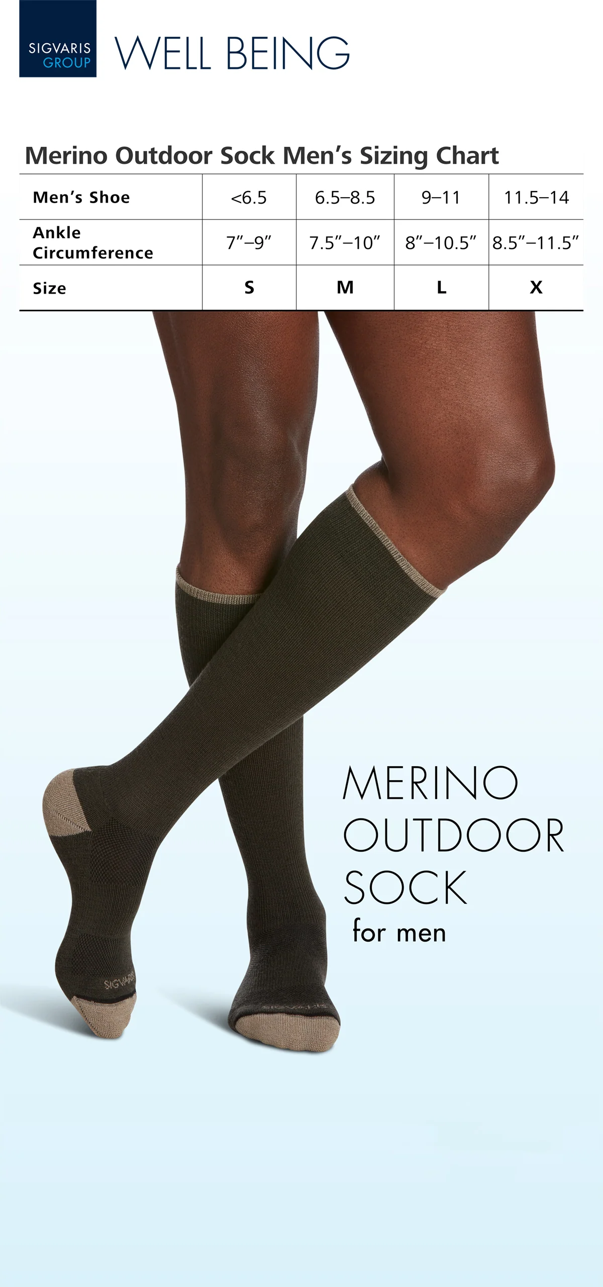 Men's Merino Outdoor Calf Socks - Image 3