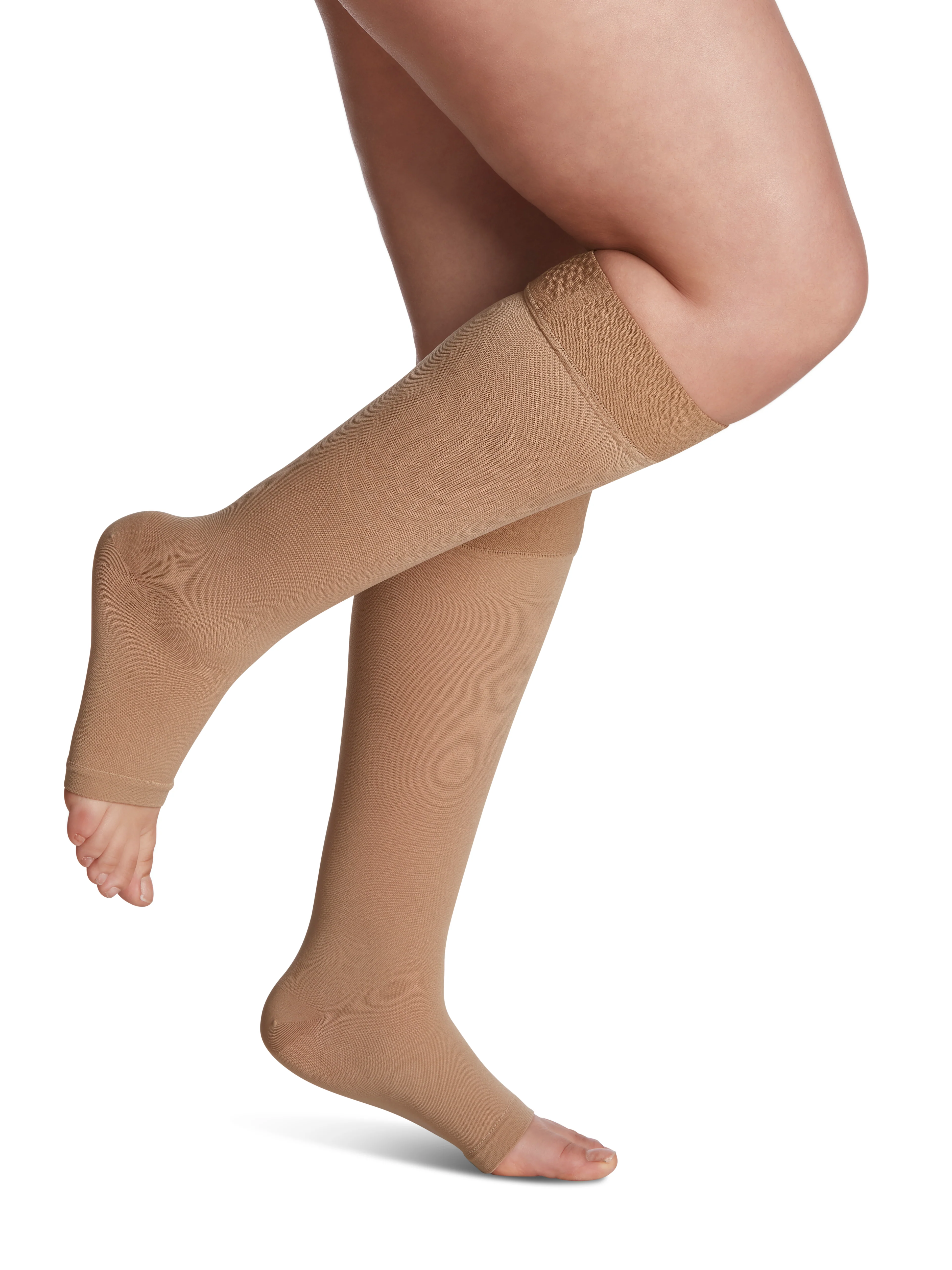 Women's Essential Opaque Calf Open-Toe Grip-Top - Image 2
