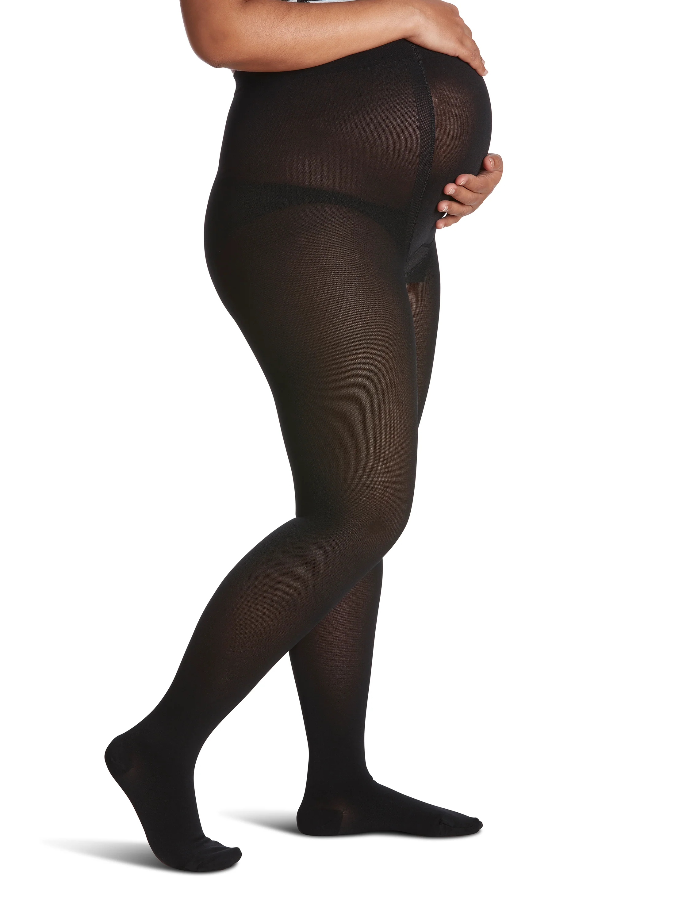Women's Essential Opaque Plus or Maternity Pantyhose - Image 3