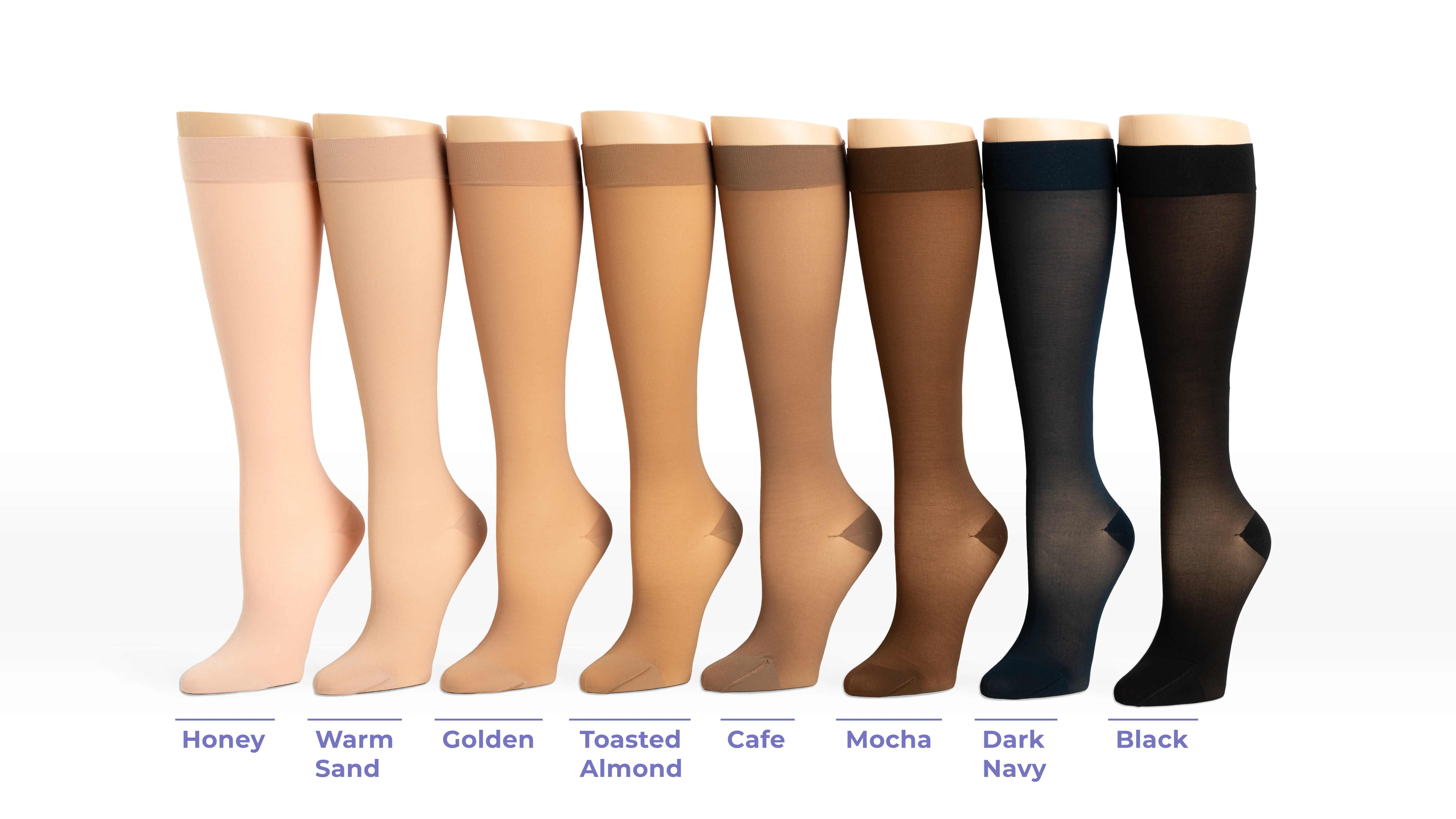 Women's Style Sheer Calf Compression Stockings - Image 11
