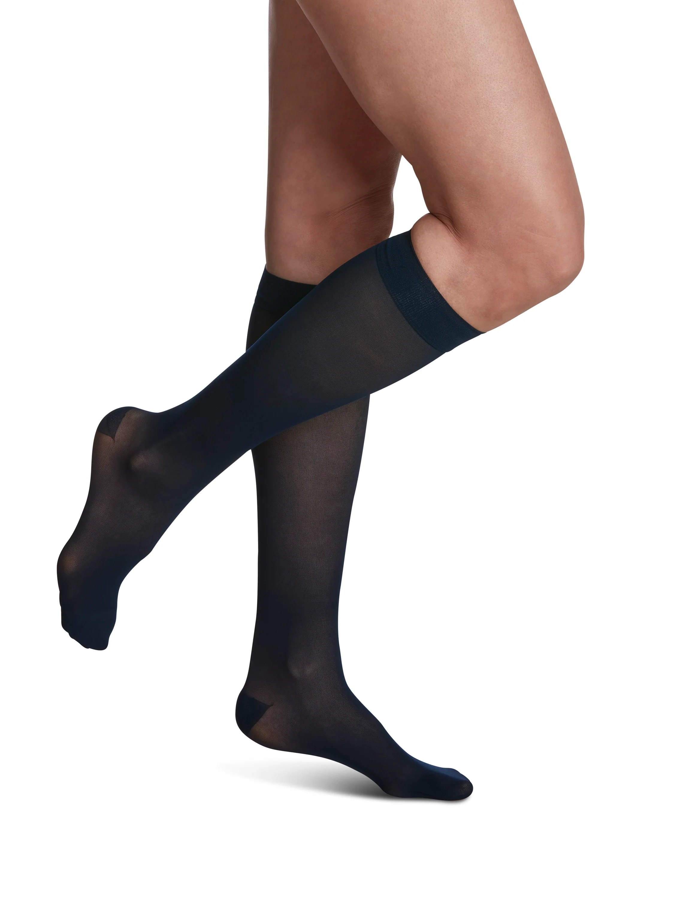 Women's Style Sheer Calf Compression Stockings - Image 4